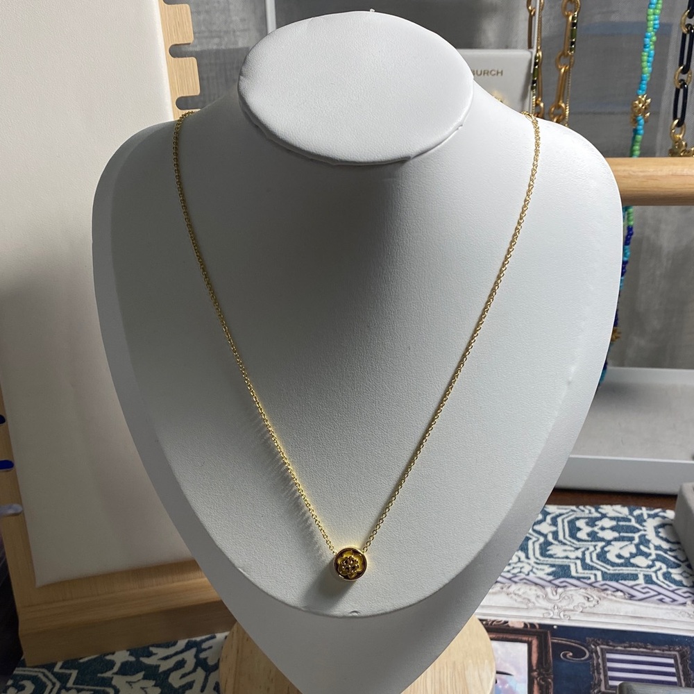 Tory Burch Gold Medallion Necklace - Picture 4 of 4
